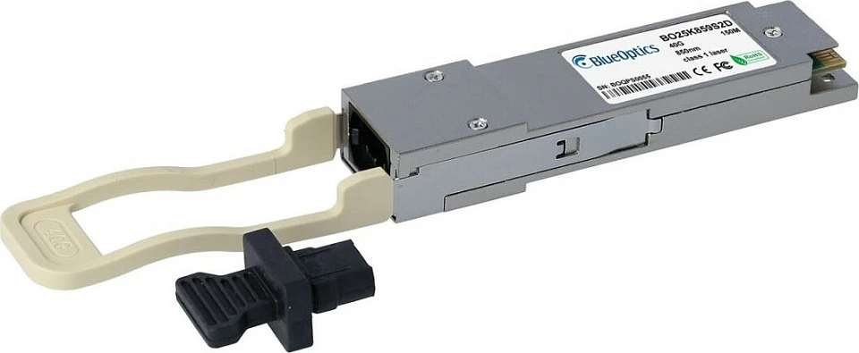 Modul transceiver QSFP+ BlueOptics 40GBASE-SR4, 40GbE, 850nm, MPO/MTP, MMF, 150m