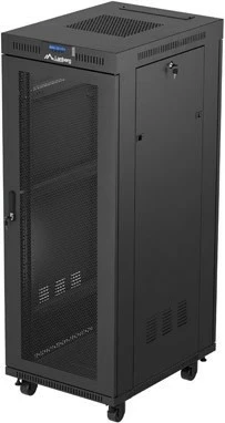 Kabinet rack LANBERG 19" 32U 600x800mm, qëndror (standing), derë e perforuar, i zi