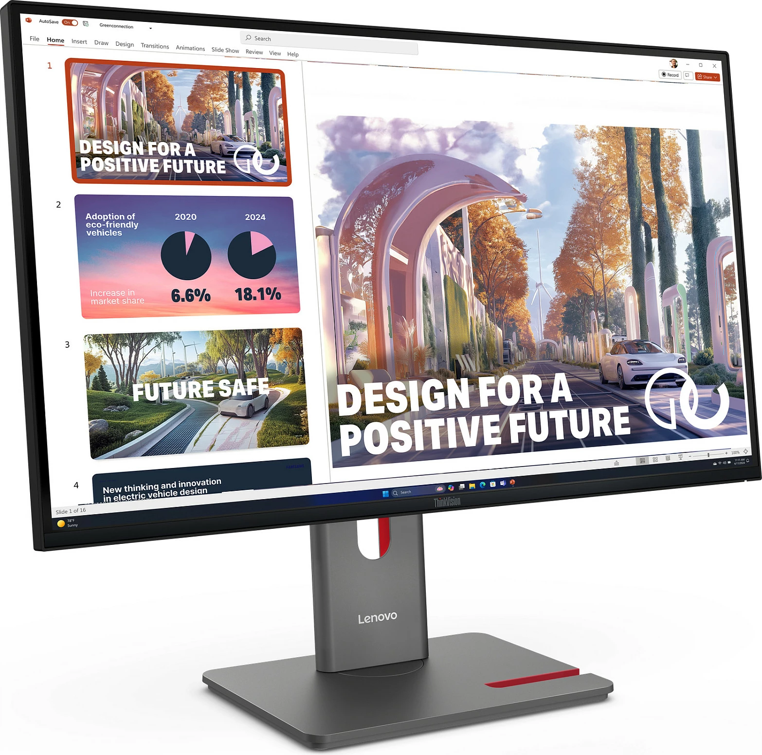 Monitor Lenovo ThinkVision P27QD-40, 27", QHD 2560x1440, LED, 10-bit, Raven Black
