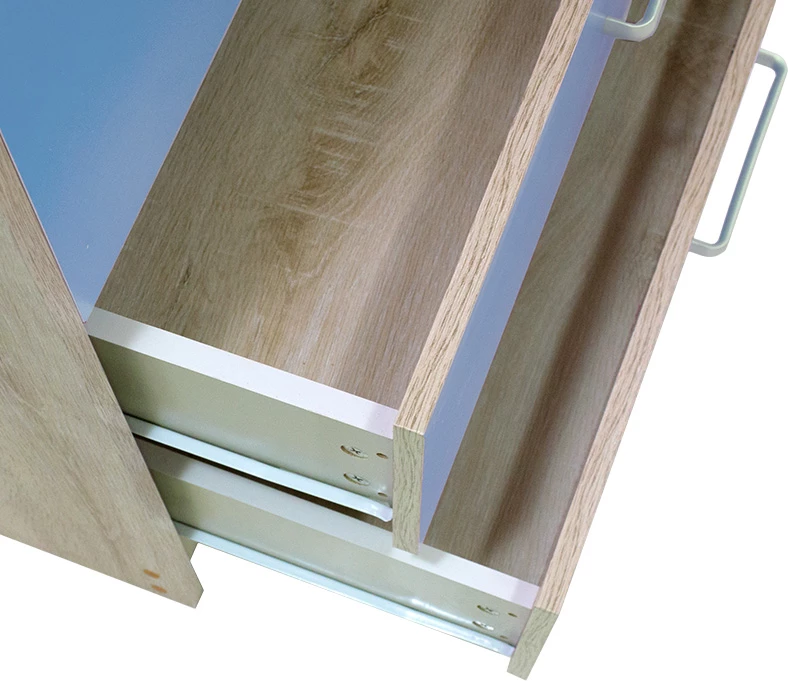 Dollap për fëmijë Looney me 2 dyer dhe sirtarë, ngjyrë castillo-blu, 81x57x183