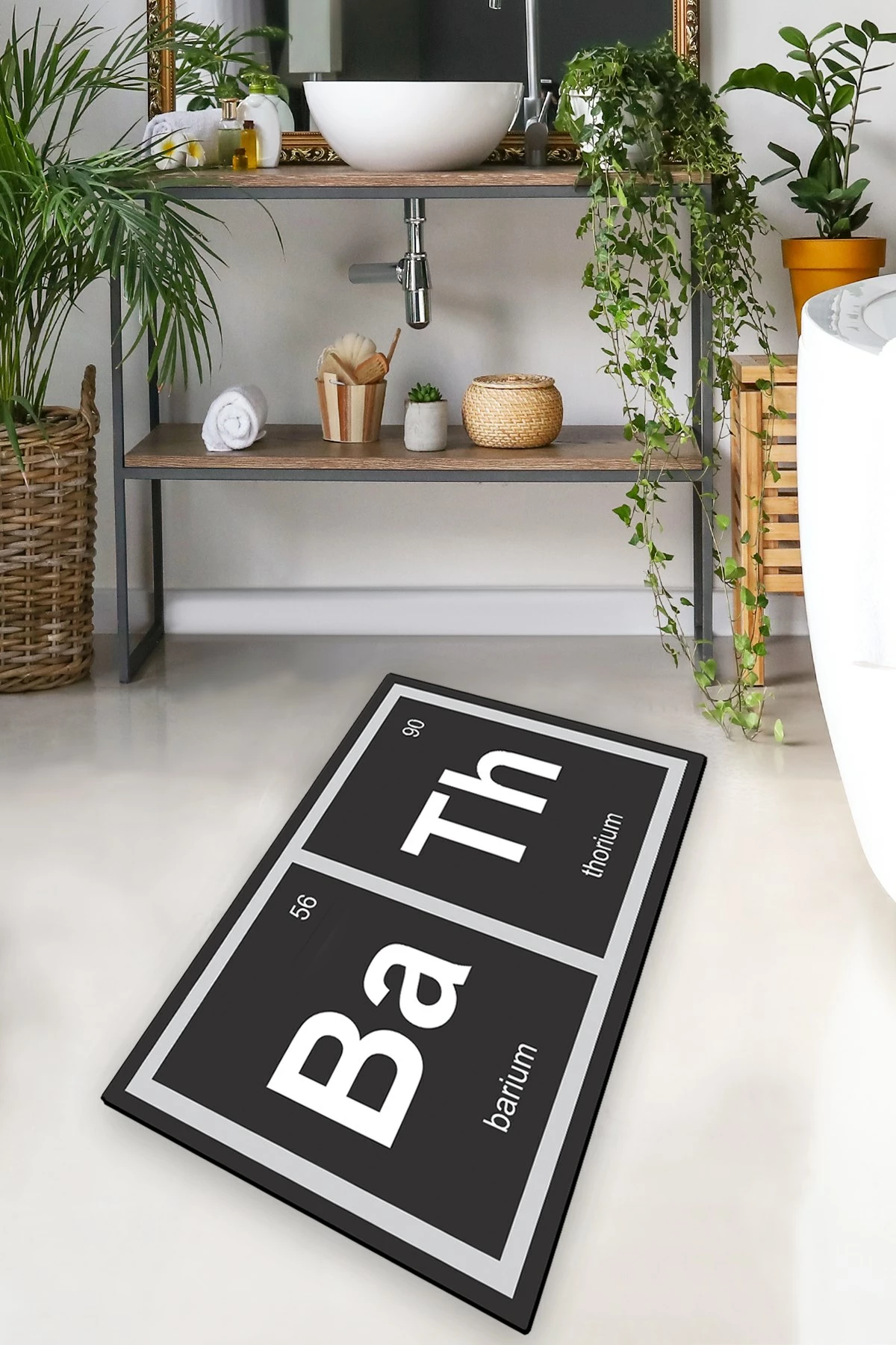 Tapet banje Mijölnir, Barium, shumëngjyrësh, 70x120cm