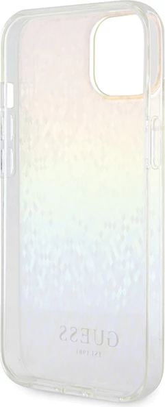 Mbështjellës Guess IML Faceted Mirror Disco Iridescent për iPhone 15, shumëngjyrësh