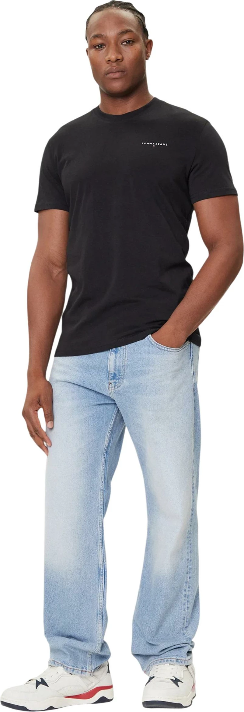 Maicë për meshkuj Tommy Hilfiger Jeans TJM Slim Linear Ches DM0DM21780, e zezë [Madhësia: XXL]