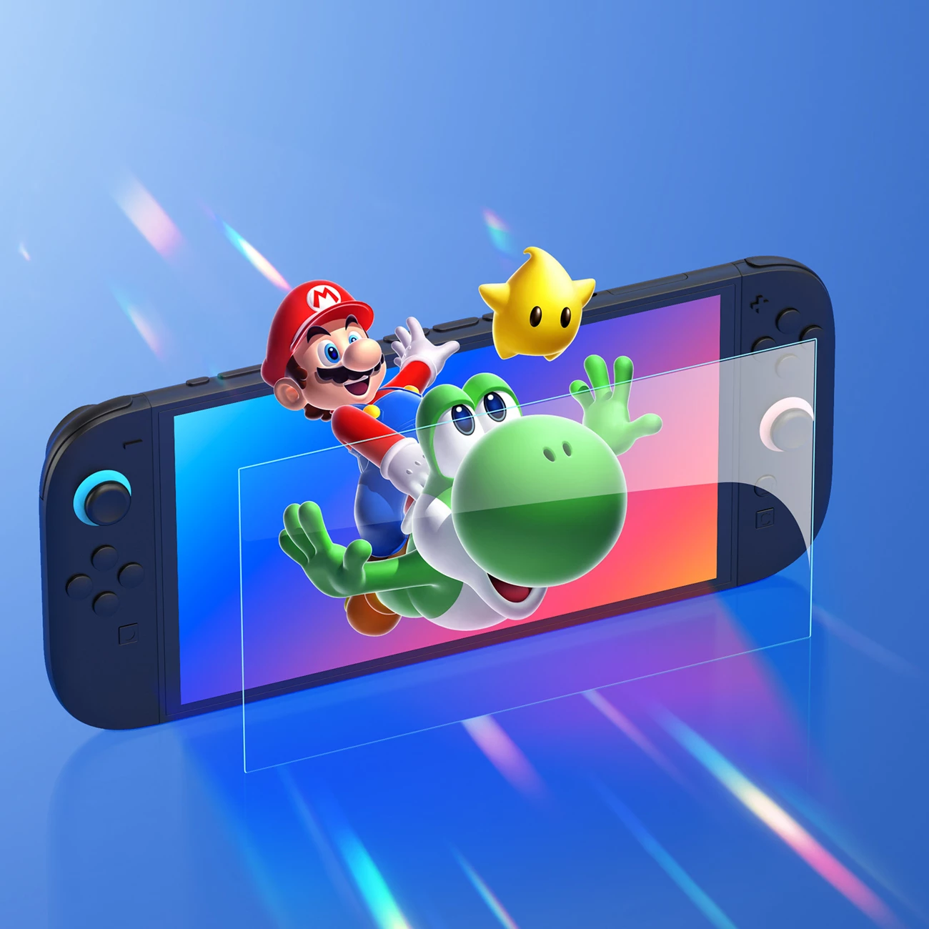 Mbrojtës ekrani xham i kalitur, Dux Ducis, HD për Nintendo Switch 2, 9H, 92% transparencë, kornizë instalimi