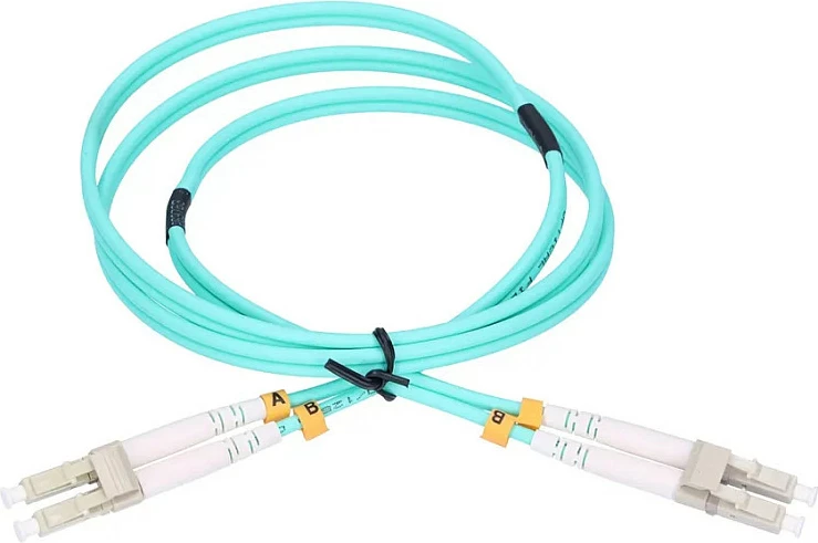 Kabllo patch fiber optike Extralink LC/UPC-LC/UPC OM3 multimode duplex 1m, aqua