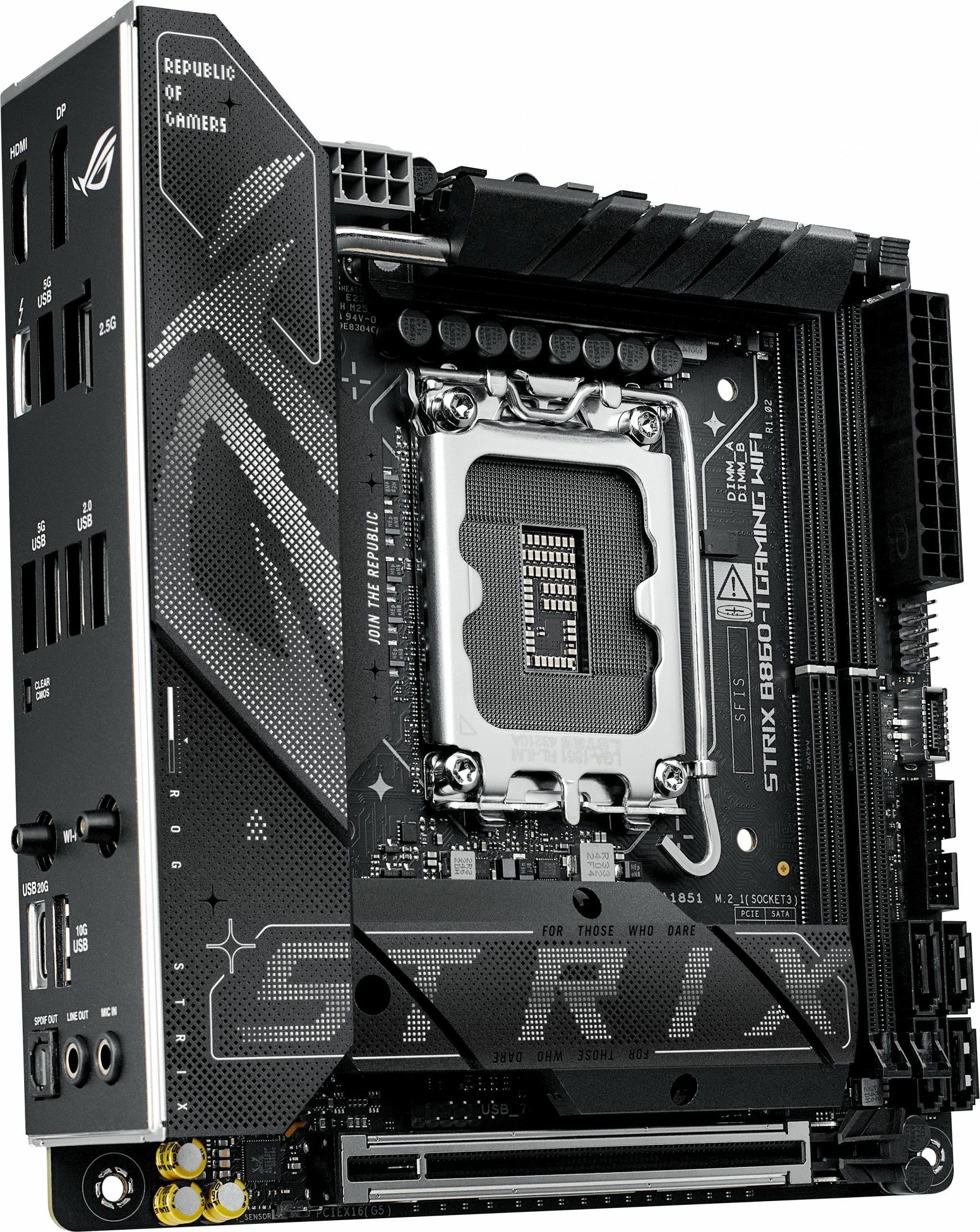 Pllakë amë ASUS ROG STRIX B860-I GAMING WIFI, LGA1851, mini ITX