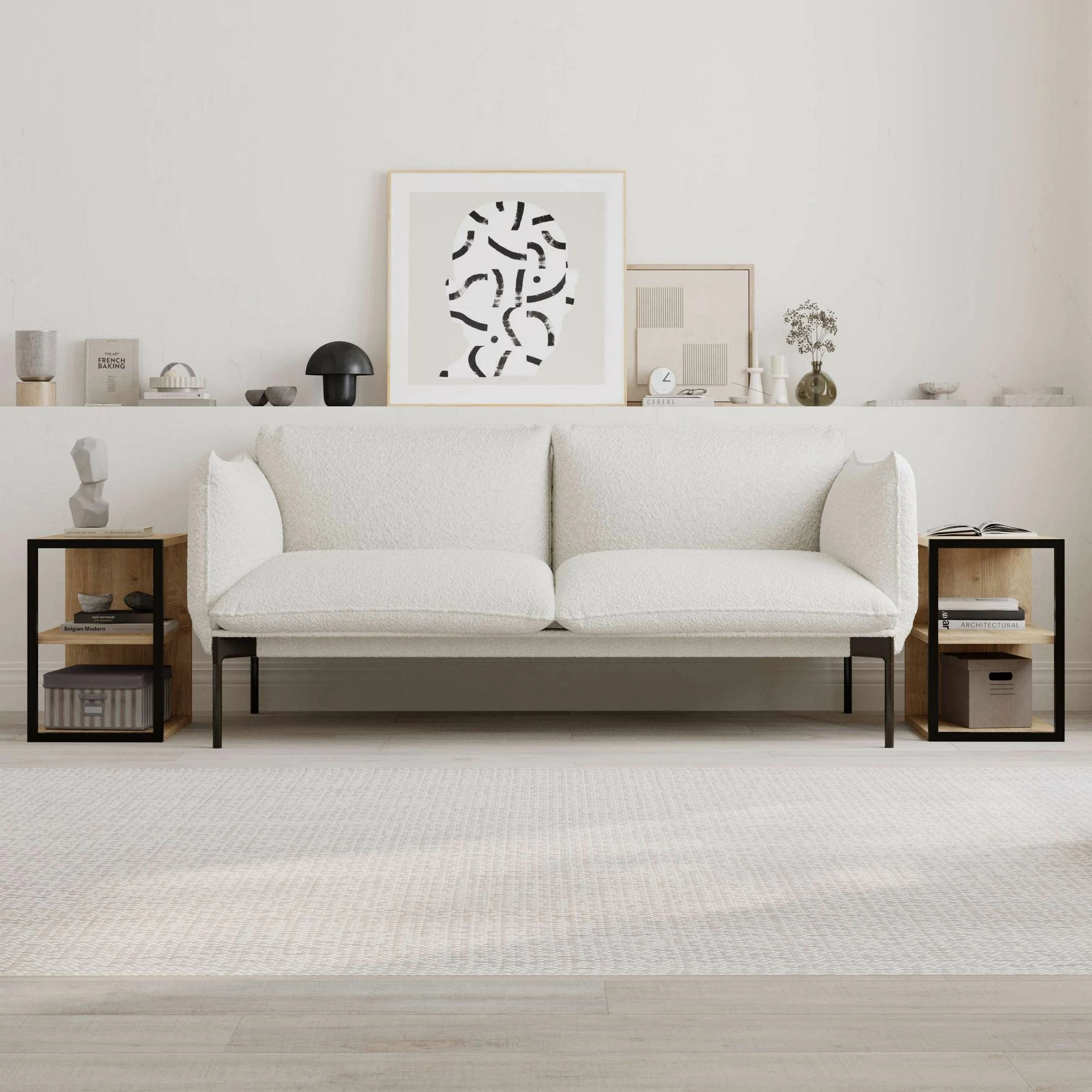 Set tavolinash anësore Skye Decor, ngjyrë lis safir, 2 copë