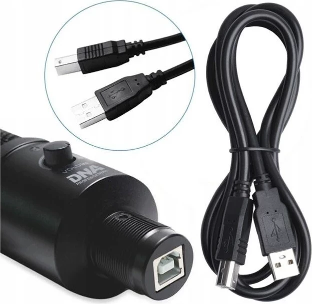 Set mikrofonësh DNA PROFESSIONAL CM USB KIT, me USB, për podcast, i zi