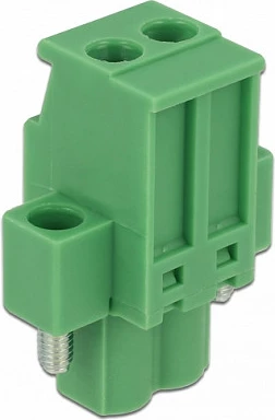 Bllok terminal DeLOCK 65931, montim DIN rail, 2 pika lidhjeje, AWG 24-12, i gjelbër