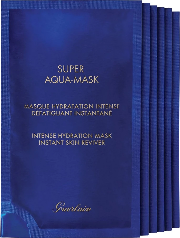 Maskë për fytyrë për femra Guerlain Super Aqua-Mask Intensively Hydrating, 6x30ml