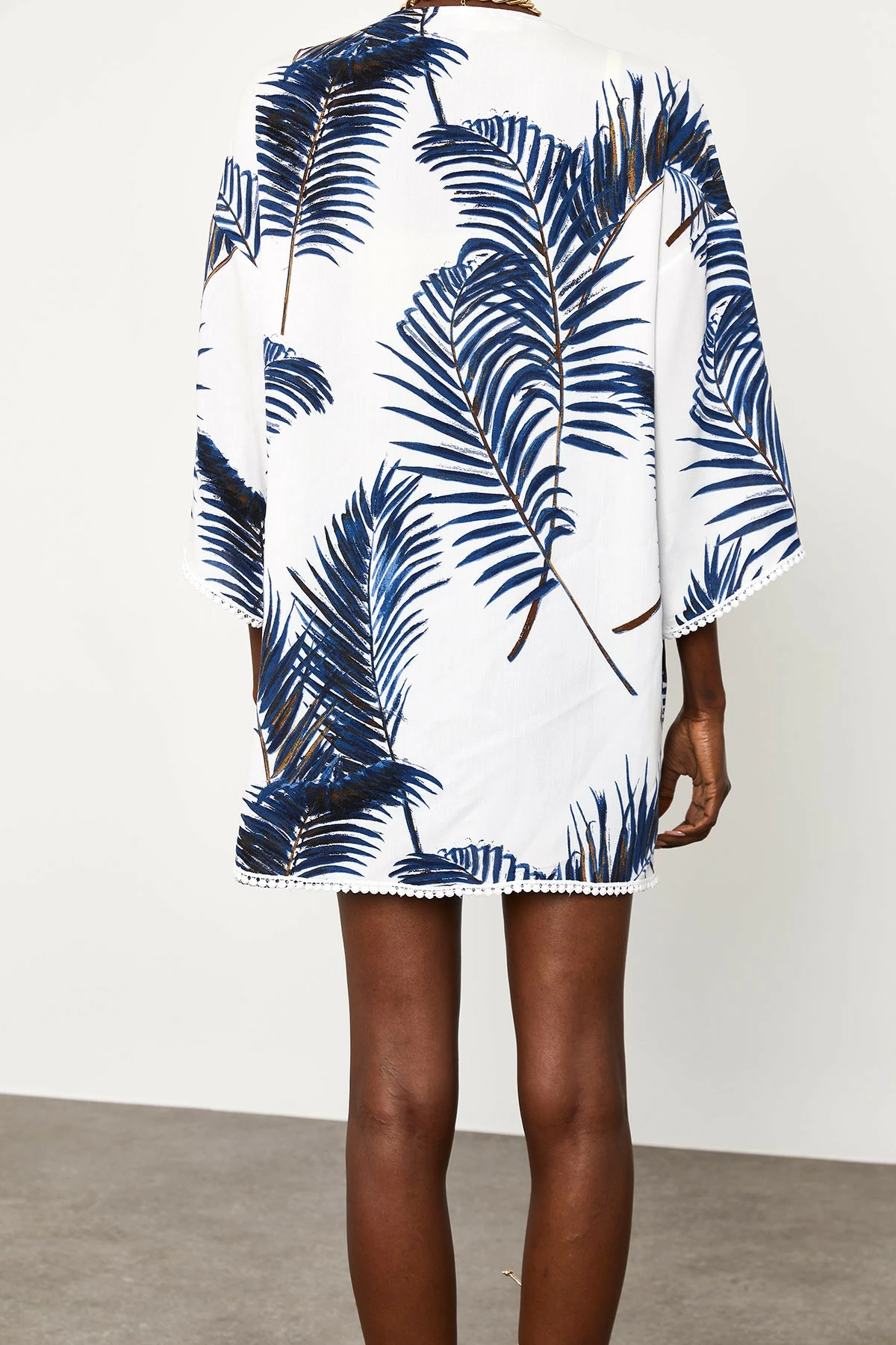 Kimono Jumeon, e bardhë, blu, X9821