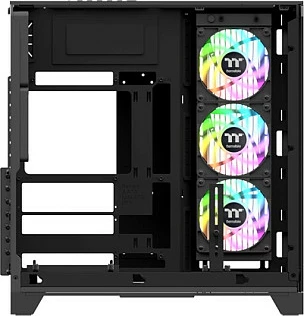 Kasë Thermaltake View 390 TG, Midi Tower, ATX/micro ATX/Mini-ITX, xham i temperuar, USB-C, e zezë