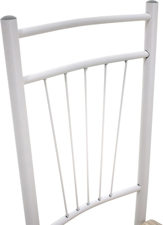 Tavolinë me karrige Roza 5 copë ngjyrë sonoma - këmbë të bardha me shkëlqim 120x70x75cm