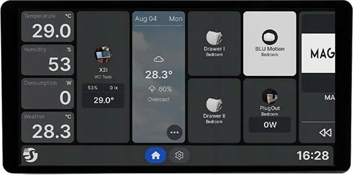 Panel me prekje Shelly Wall Display X2i 6.95\", Wi-Fi 6 Dual Band, Bluetooth 5.0, rele 5A, i zi