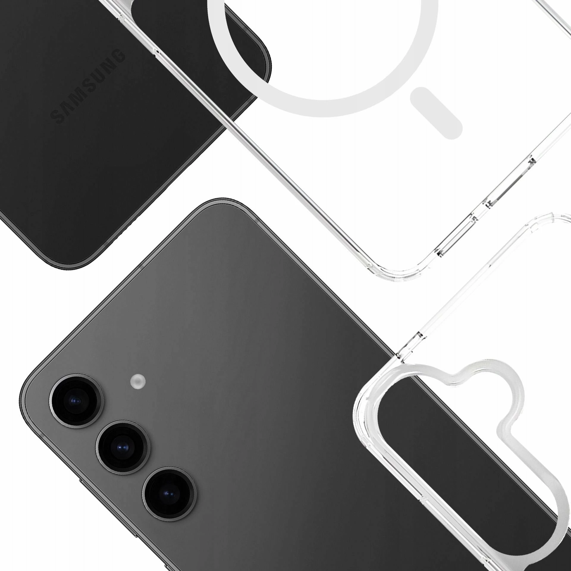 Mbështjellës 3MK Armor MagCase për Samsung Galaxy S25 FE, MagSafe, Military Grade, 1.5 mm, transparent