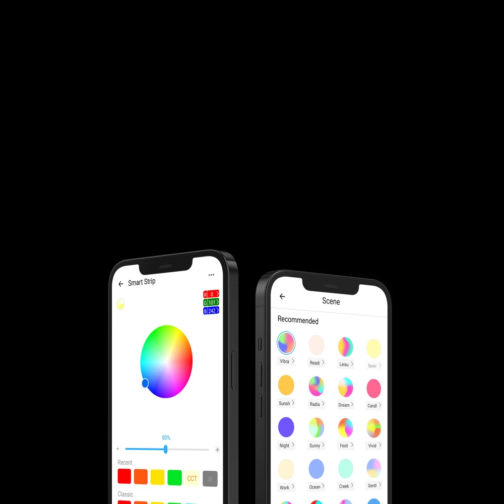 Shirit LED inteligjent Sonoff L2-2M, 2m, RGB, me telekomandë dhe Wi-Fi, i papërshkueshëm nga uji