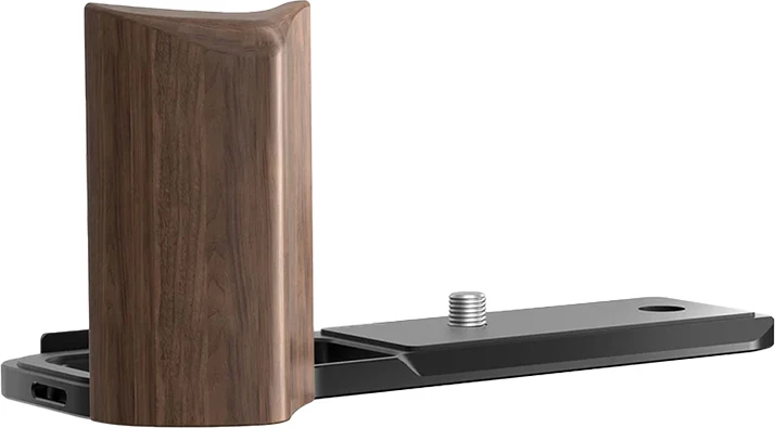 L-braket Freewell FW-FU-GFXLBB për Fuji GFX 100RF, Arca-Swiss, bazë alumin CNC + dorezë druri, 70 g, ngjyrë e zezë