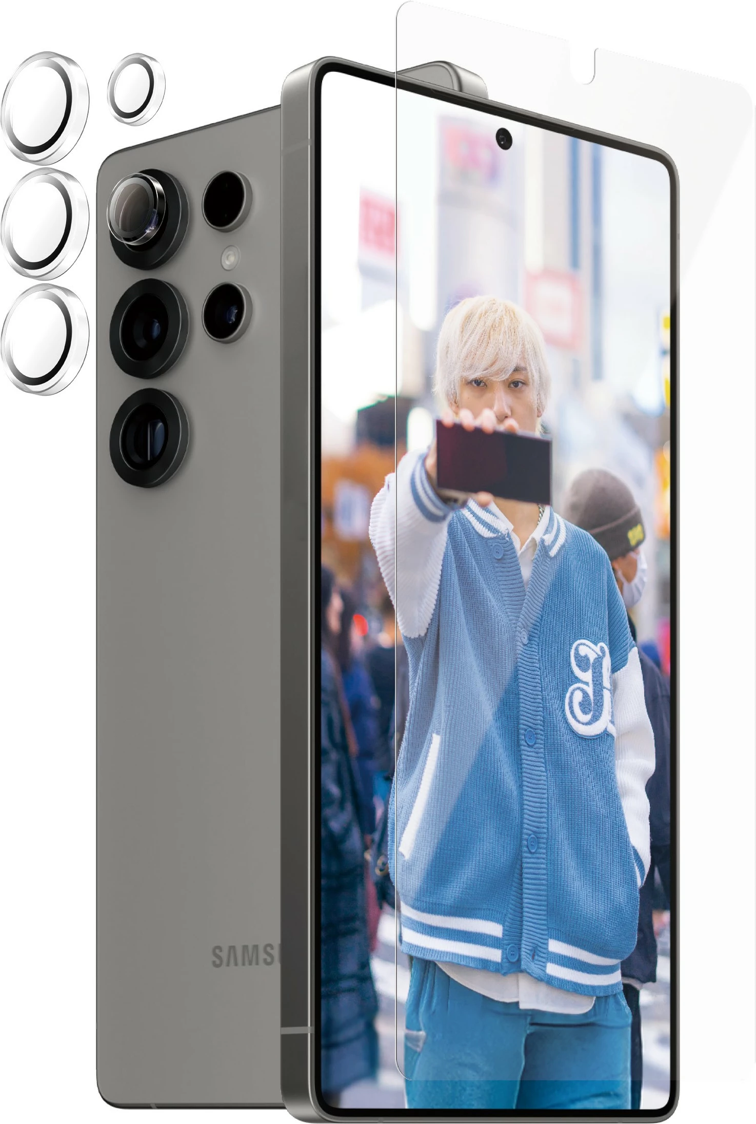 Mbrojtës ekrani PanzerGlass 2-in-1 për Samsung, transparent