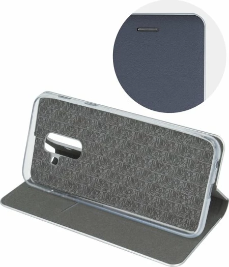 Mbështjellës flip HAVANA Premium 9800 për iPhone 11 Pro, mbyllje magnetike, xhep kartele, blu me skaj argjendi