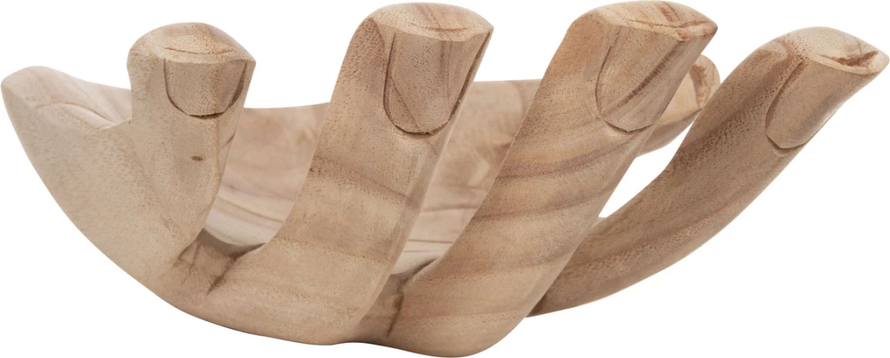 Dekor tavoline dorë e majtë FH4278L dru albasia natyral 30x20x10H cm