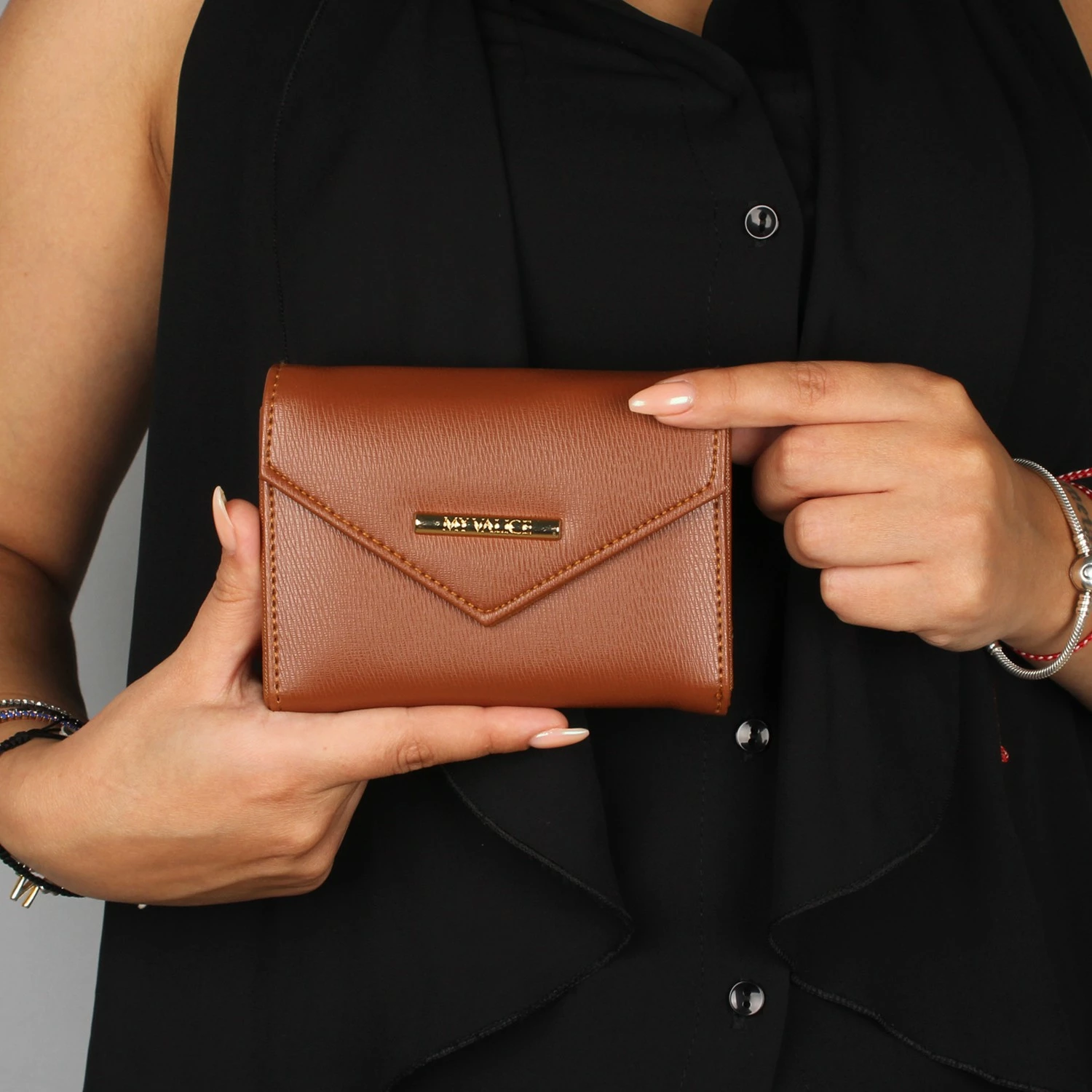 Portofol lëkure, ngjyrë tan, Zoozie Bags, 1371