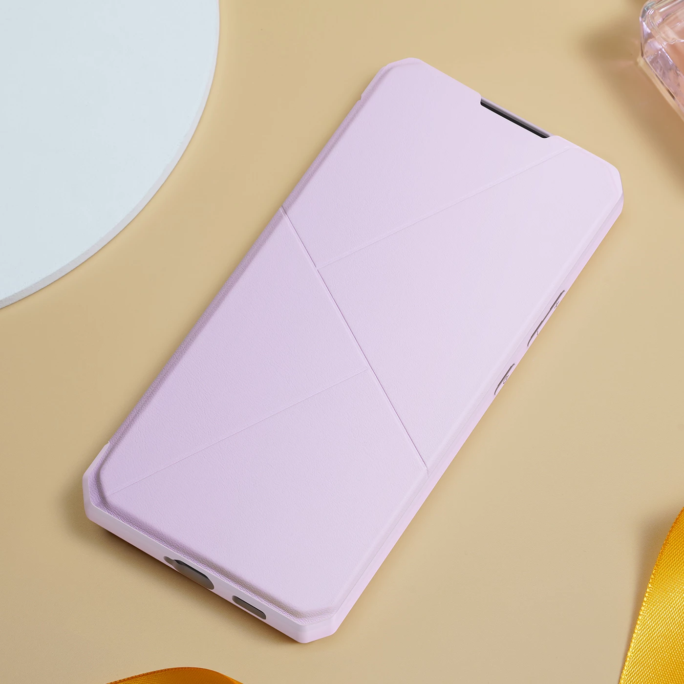 Mbështjellës Dux Ducis Skin X për Samsung Galaxy A73, me xhep për kartela, rozë