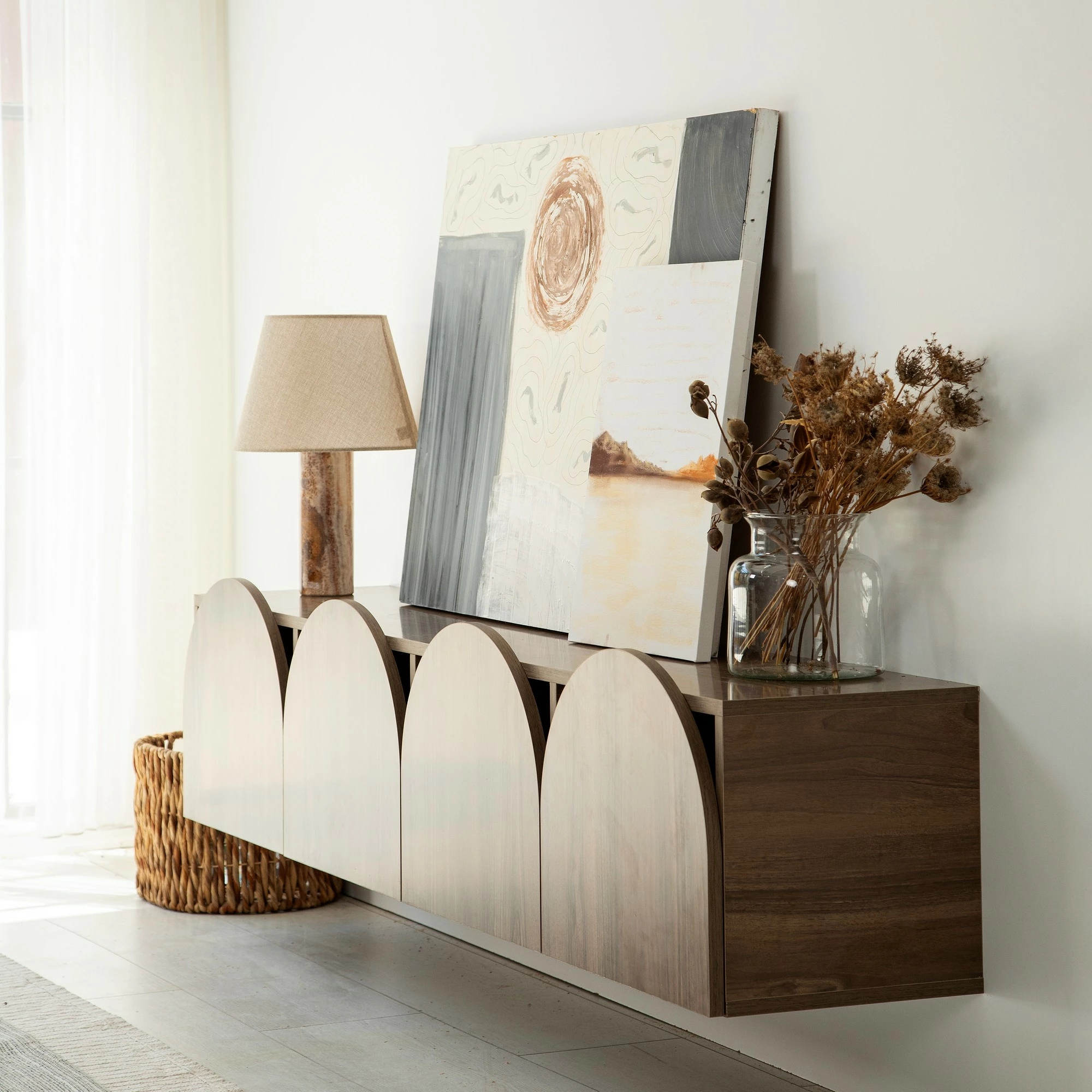Komodë TV Hanah Home, ngjyrë arre, Mesta