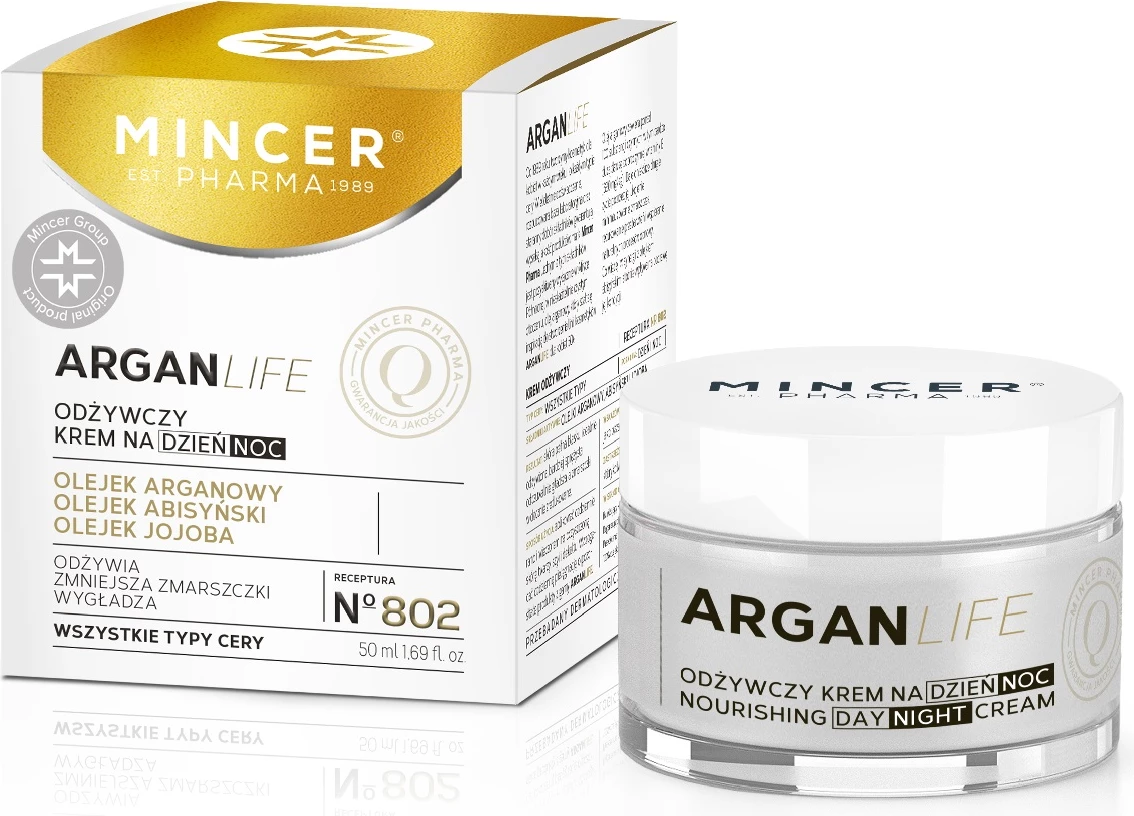 Krem fytyre ditë dhe natë Mincer Pharma ArganLife No.802 për femra 50ml