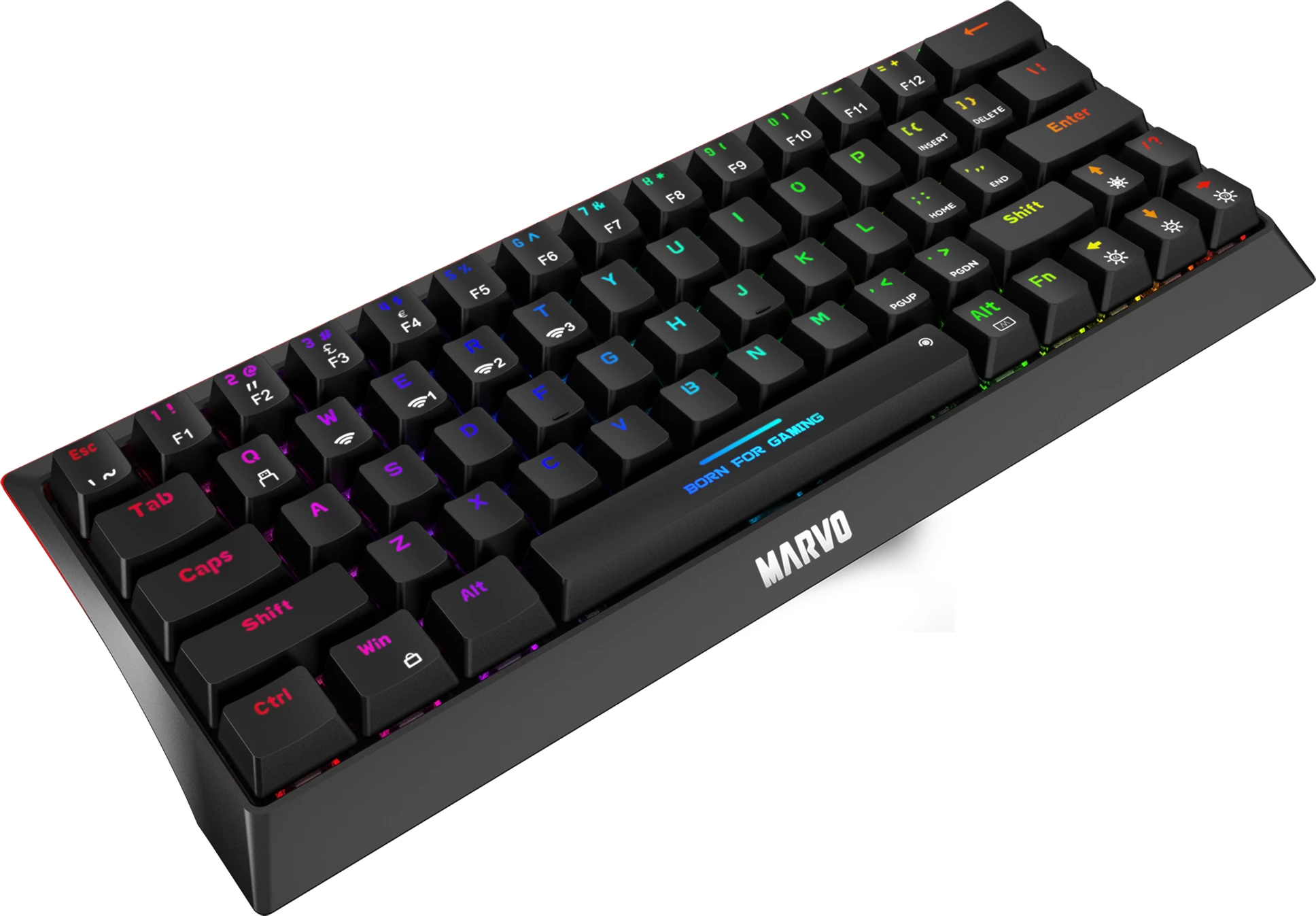 Tastierë mekanike wireless Marvo KG962W 60% RGB, e zezë