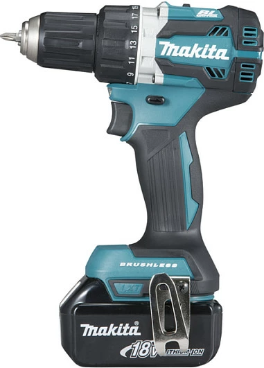 Kaçavidë me bateri Makita DDF484RTJ, 18V, 5Ah, kaltër/zezë