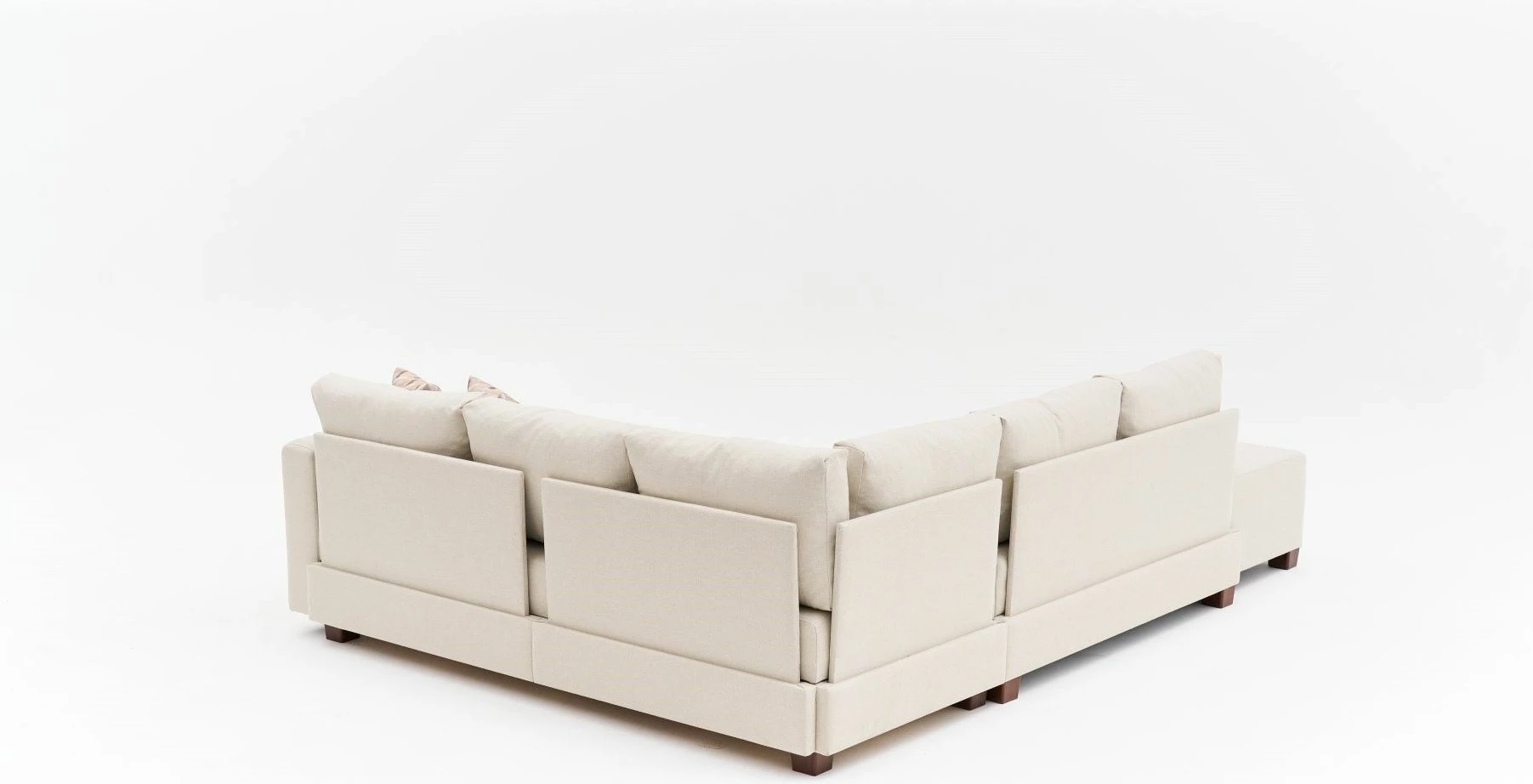 Kënd-sofë-krevat Atelier del Sofa, Aly Arzilla, kënd majtas, krem