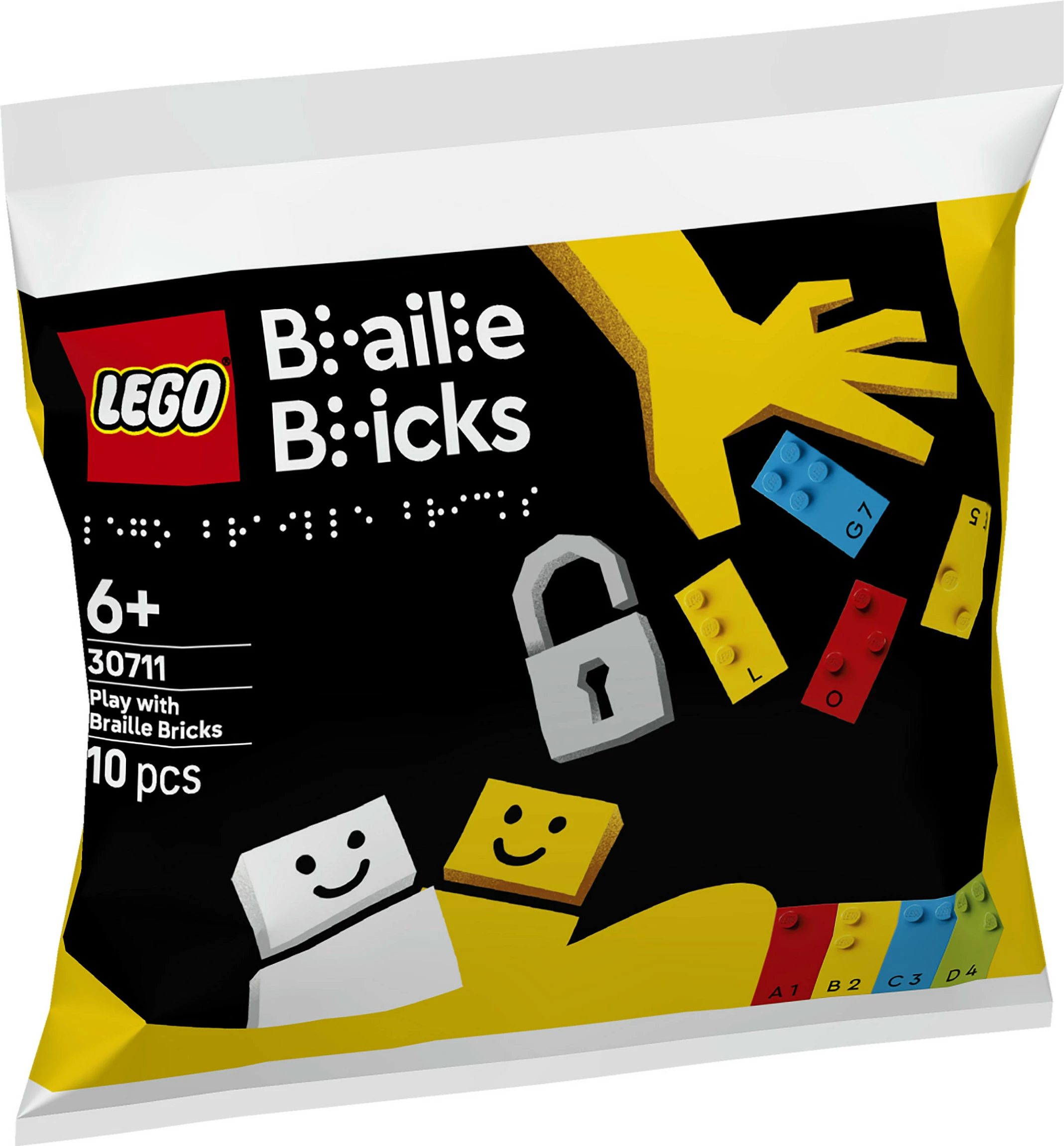 Set ndërtimi LEGO Braille Bricks 30711, 10 copë, për fëmijë 6+, shumëngjyrësh
