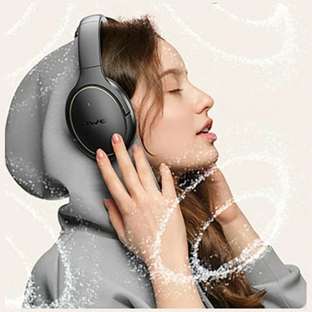 Kufje over-ear AWEI AT20, ANC/ENC, Bluetooth 6.0, 800mAh, deri 65h, USB-C, të bardha