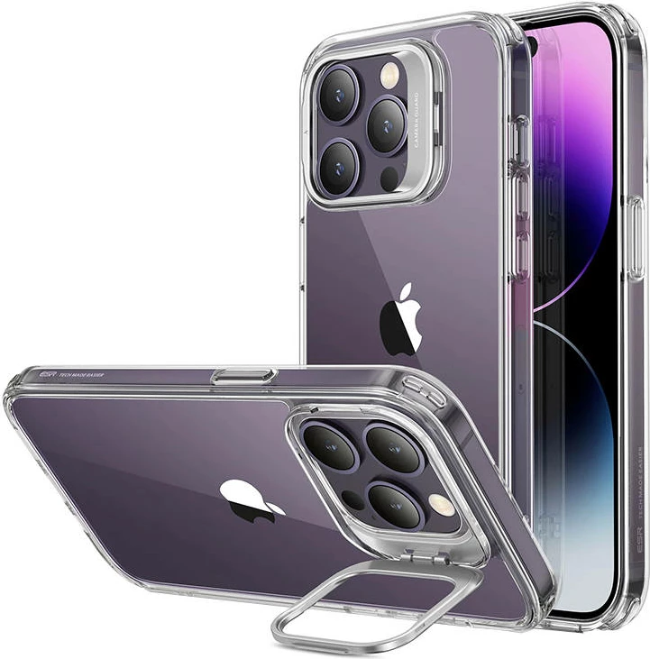 Mbështjellës ESR Classic Kickstand për iPhone 14 Pro, transparent