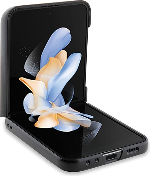 Mbështjellës Karl Lagerfeld Saffiano Monogram Choupette Pin për Samsung Galaxy Z Flip 5, i zi