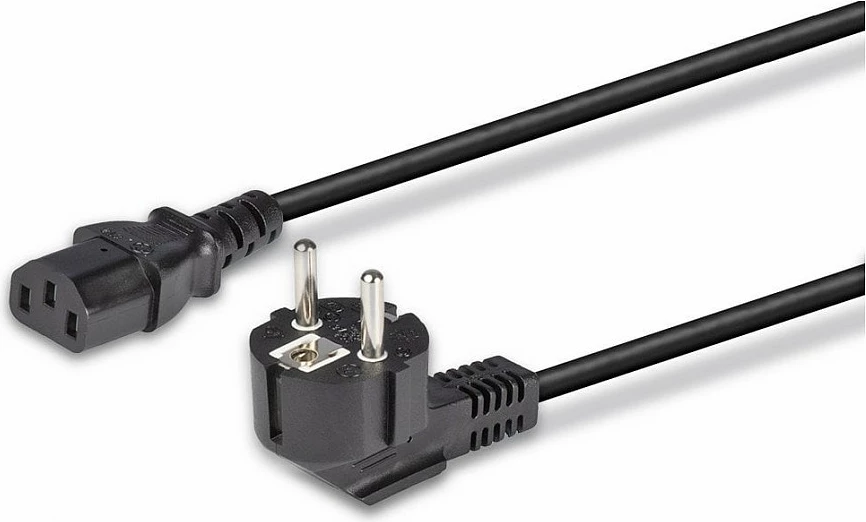 Kabllo rryme LINDY IEC-Netzkabel 3m Schuko-Winkelst. IEC320C13, e zezë