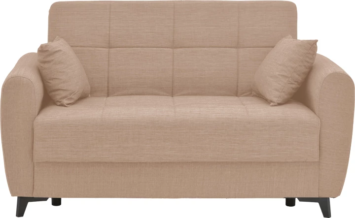 Divan-krevat me depo dy ulëse Lincoln, ngjyrë bezhë, 165x85x90cm