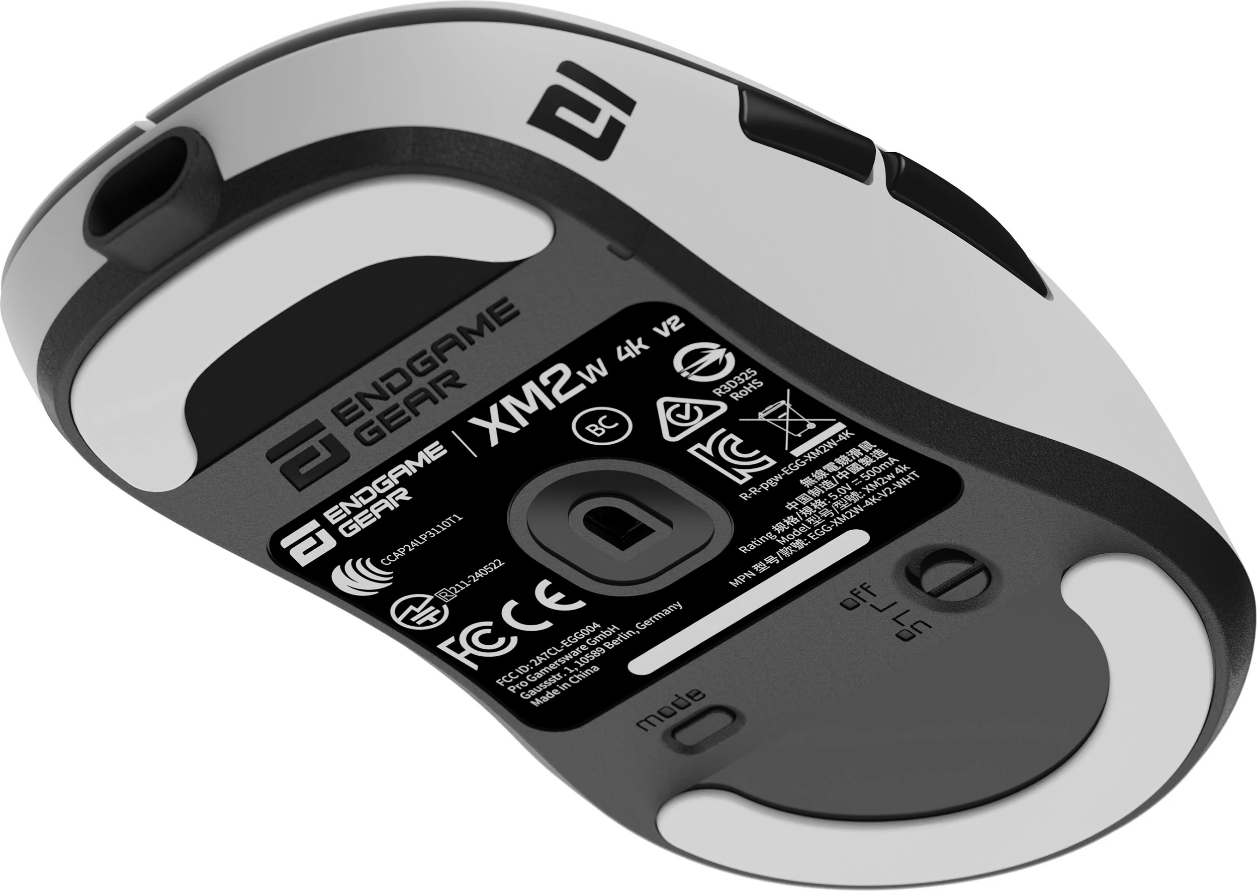 Maus gaming Endgame Gear XM2w 4K v2, i bardhë