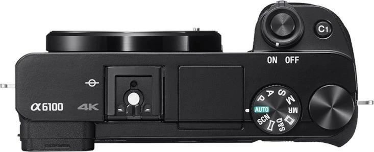 Kamerë pa pasqyrë Sony Alpha ILCE-6100 me objektiv SELP 16-50mm, e zezë