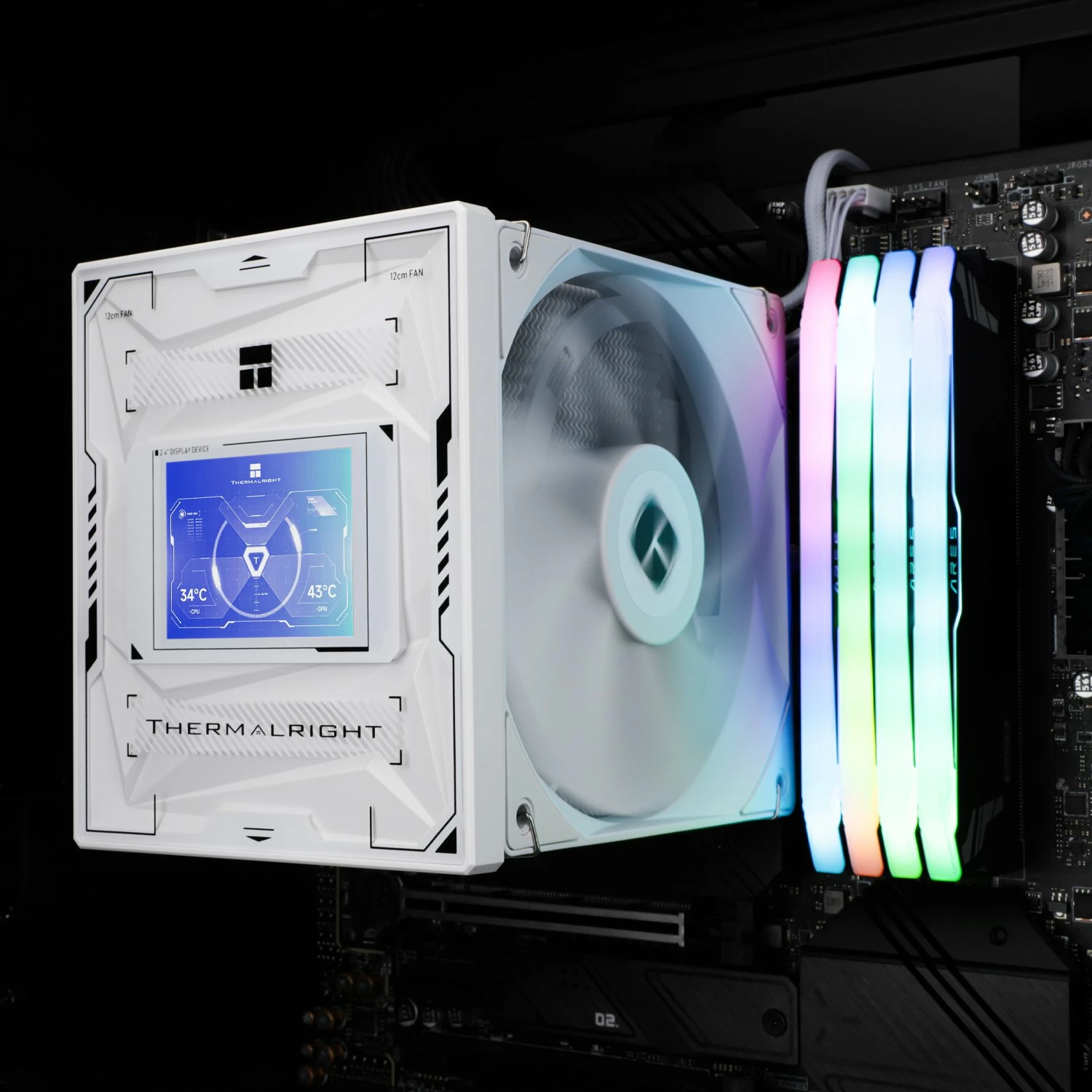 Ftohës procesori Thermalright Burst Assassin 120 Vision, 2x120mm, LCD, i bardhë
