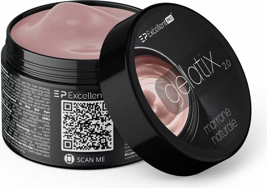Xhel ndërtues për thonj për femra Excellent PRO Gelatix 2.0 Marrone Naturale, 15g