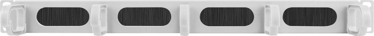Panel menaxhimi kabllosh EQUIP 19", 1U, 5 unaza plastike, çelik, RAL7035 i bardhë