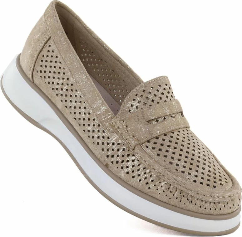 Këpucë për femra Leone MK098H, të arta