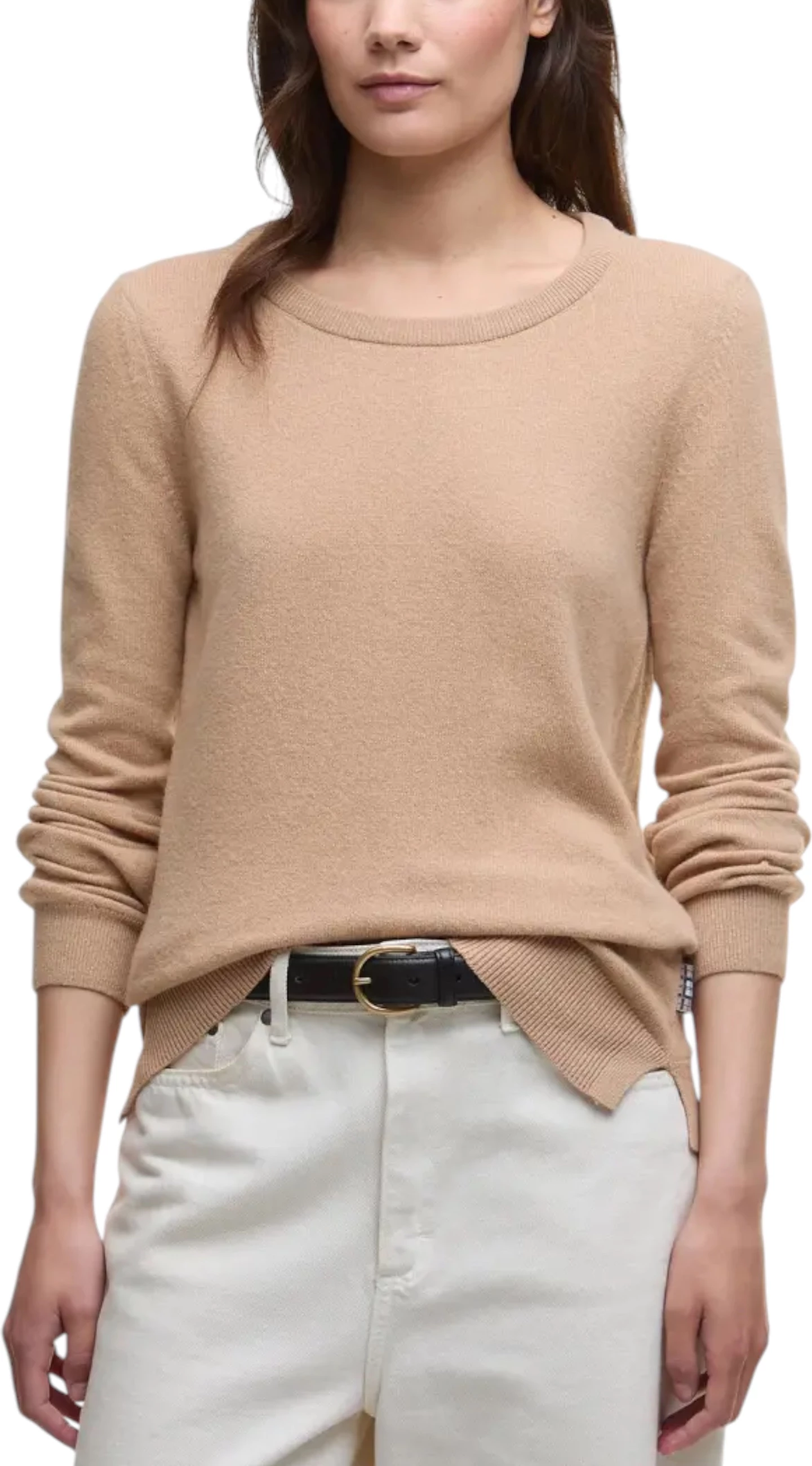 Xhemper për femra Barbour Pendle Crew Knit LKN1075, bejzh