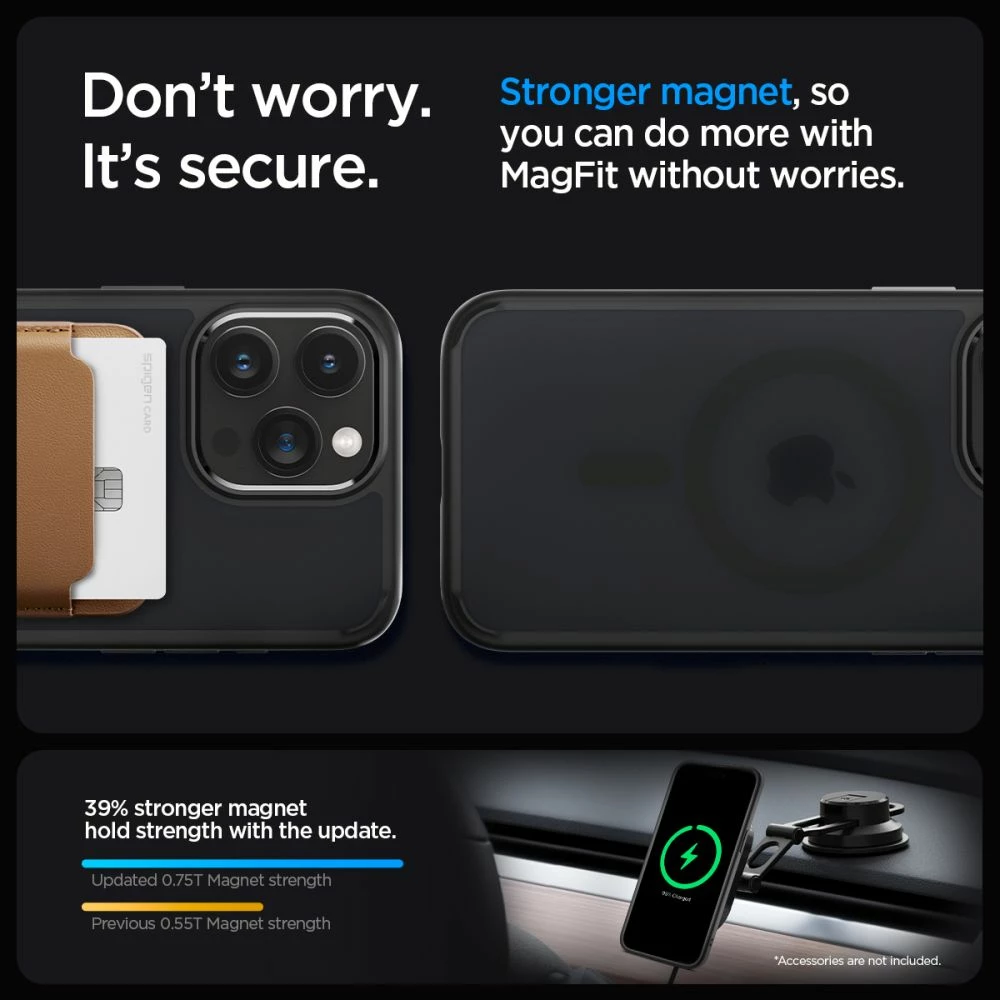 Mbështjellës Spigen Ultra Hybrid Mag për iPhone 15 Pro Max, MagSafe, Transparent/Black