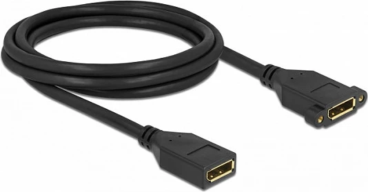 Kabllo DisplayPort DeLOCK 1.2, femër-femër, 2 m, 4K 60Hz, e zezë