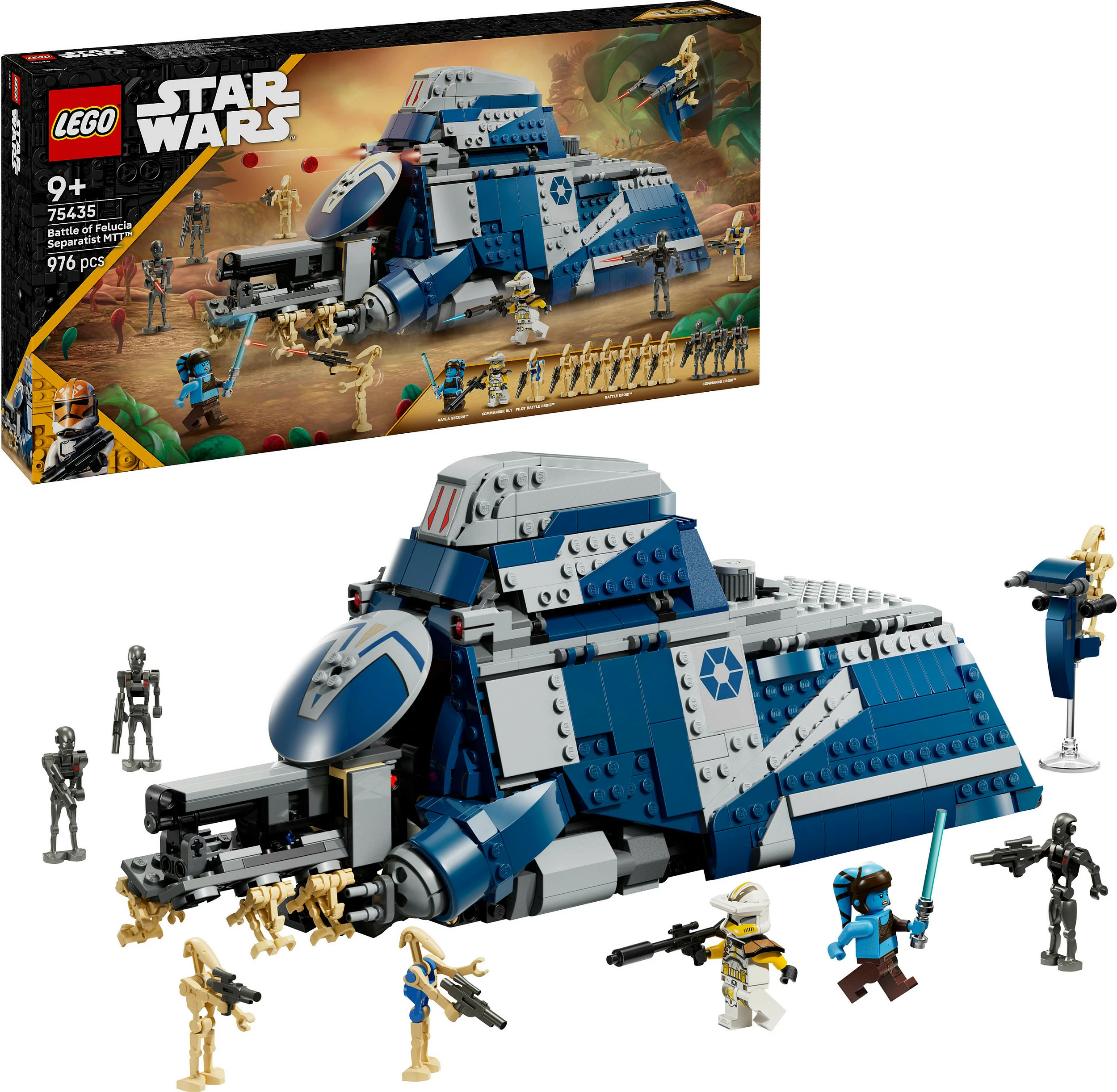 Set LEGO Star Wars Separatist MTT 75435, 976 copë, 12 minifigura, shumëngjyrësh
