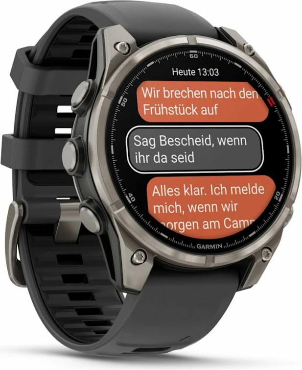 Orë sportive Garmin Fenix 8 PRO AMOLED 47mm Sapphire Titanium, e zezë