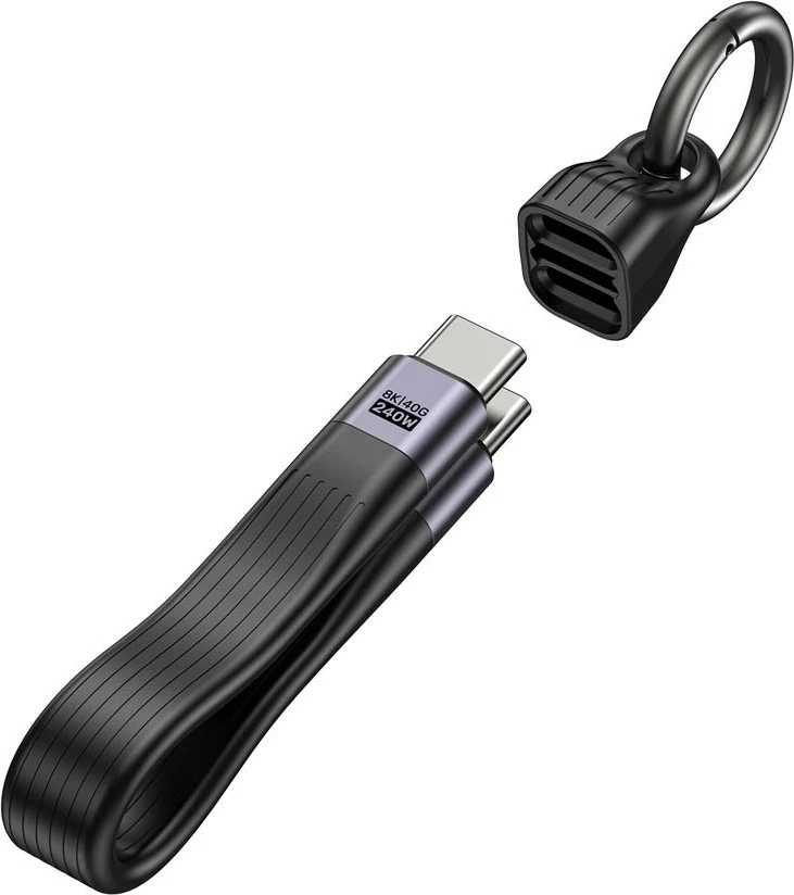 Kabëll USB-C Unitek USB4/Thunderbolt 4, 40Gb/s, PD 240W, 13 cm, i zi