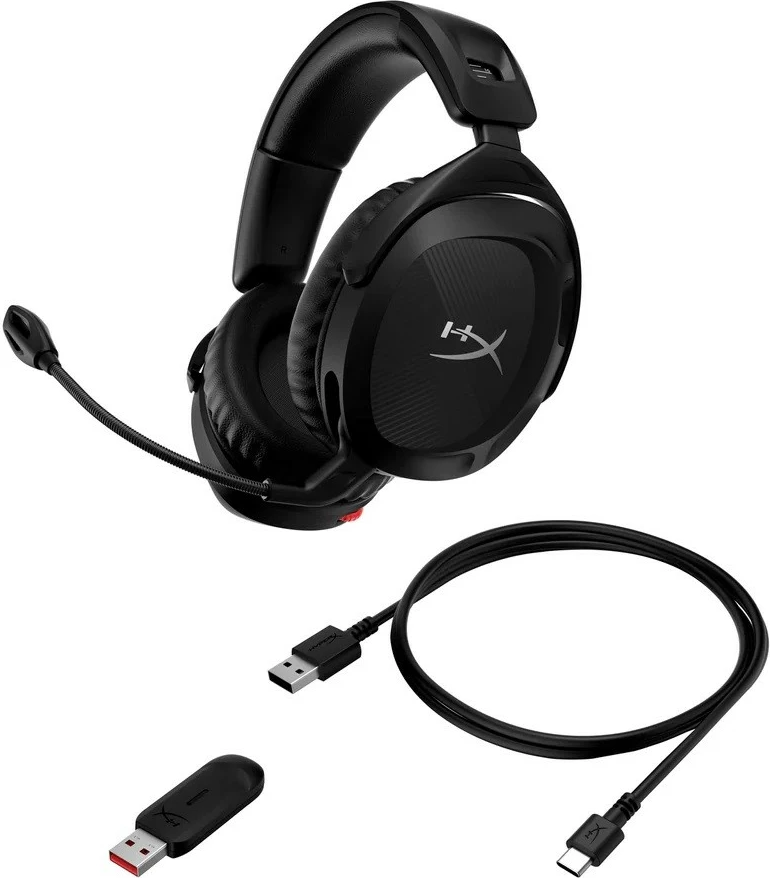 Kufje pa tela gaming, HyperX Cloud Stinger 2 676A2AA, 2.4 GHz me mikrofon, kontroll zëri, stereo, të zeza